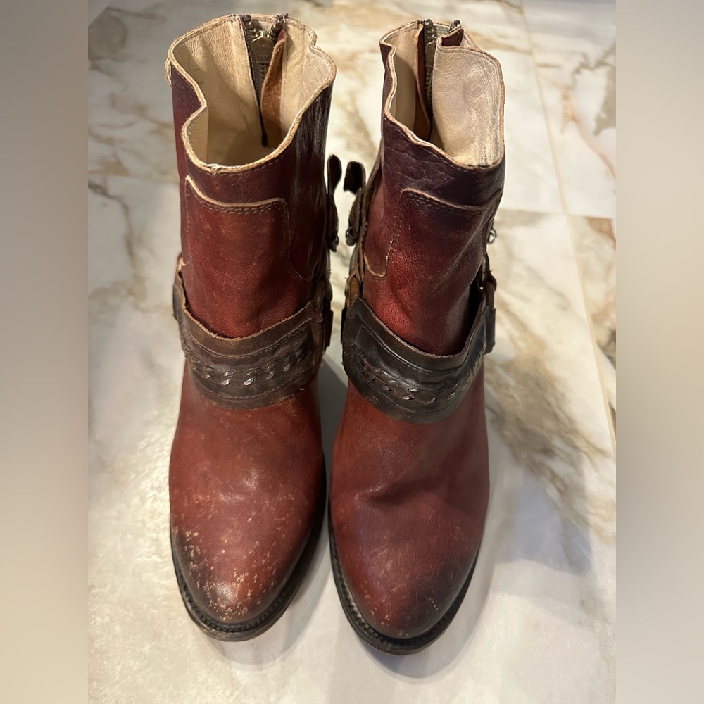 Freebird by Steven ELPSO El Paso Rustic Burgundy Boots Sz 10 Western Boho